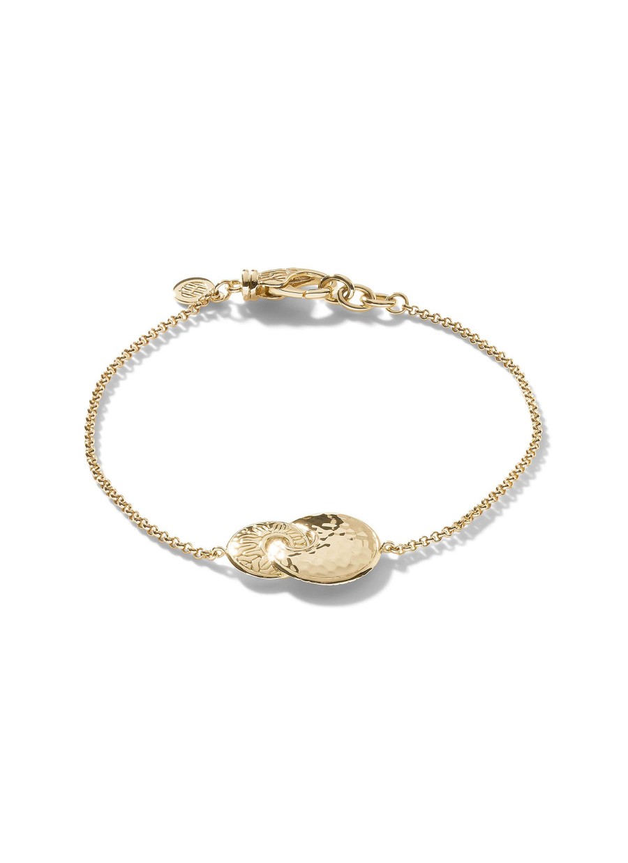 Women JOHN HARDY Fine Jewellery | Classic Chain Hammered 18K Gold Mandala Bracelet — Size Um