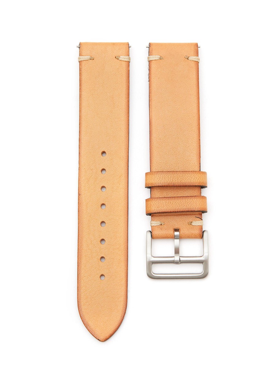 Men CUSTOM T. WATCH ATELIER Watches | Brushed Steel Pin Buckle Leather Watch Strap