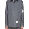 Men THOM BROWNE Jackets | 4 Bar Snap Front Shirt Jacket