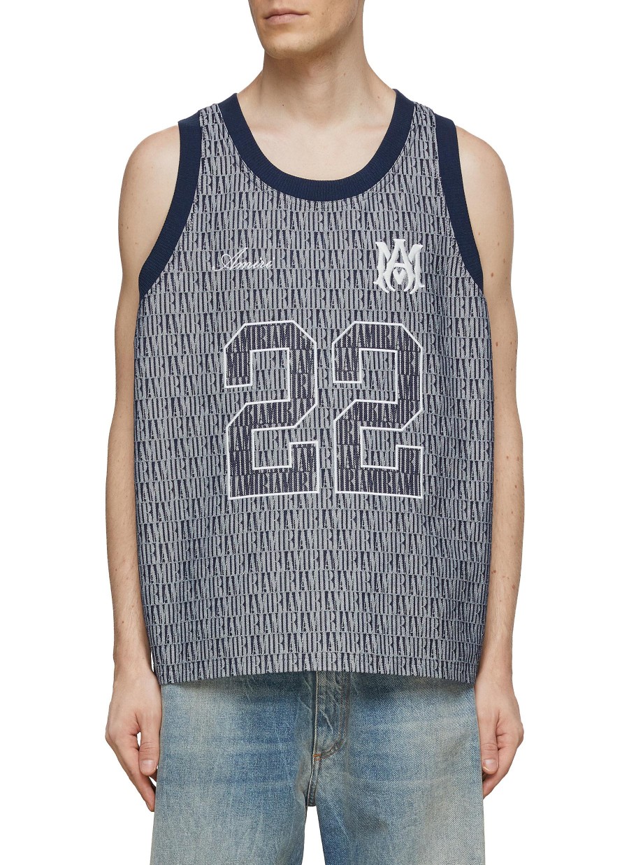 Men AMIRI T-Shirts | Logo Jacquard Denim Vest