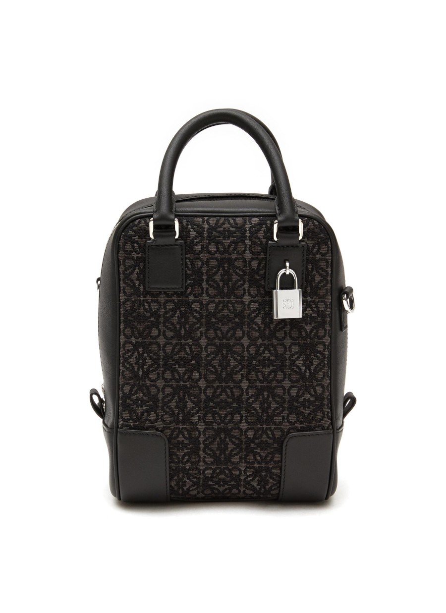 Men LOEWE Crossbody | Amazona' 15 Anagram Jacquard Leather Vertical Crossbody Bag