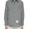 Men THOM BROWNE Shirts | Tricoloured Armband Nylon Shirt Jacket