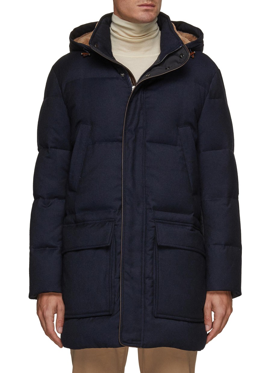 Men CANALI Jackets | Wool Puffer Jacket