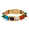 Women EDDIE BORGO Fashion Jewellery | Pyramid 12K Gold Plated Metal Bracelet