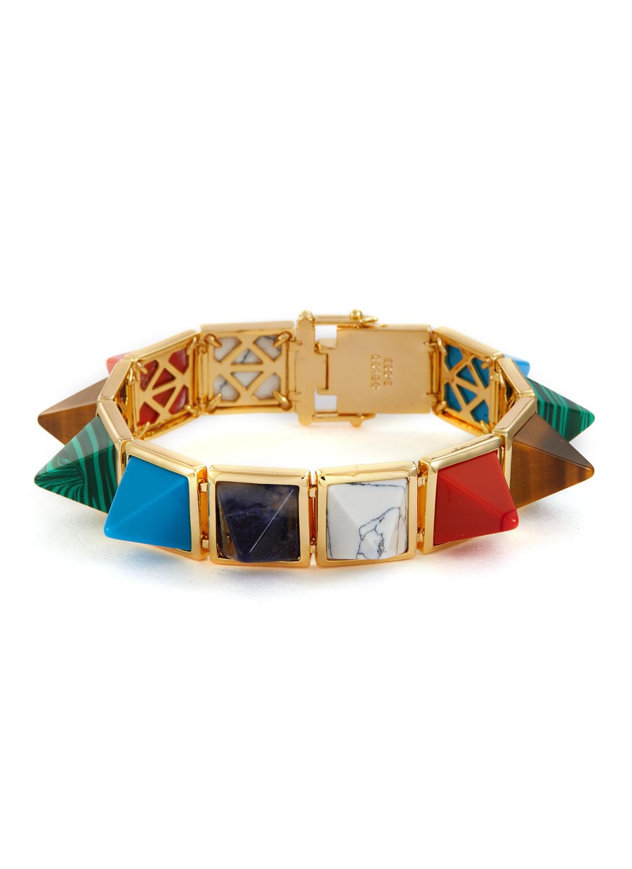 Women EDDIE BORGO Fashion Jewellery | Pyramid 12K Gold Plated Metal Bracelet