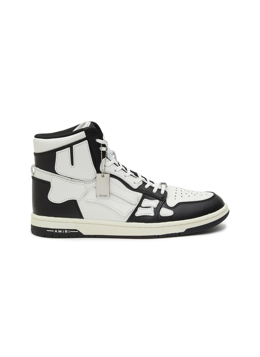 Men AMIRI Sneakers | Skel' High Top Lace Up Leather Sneakers