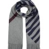 Men COLOMBO Scarves | Line Print Cashmere Scarf