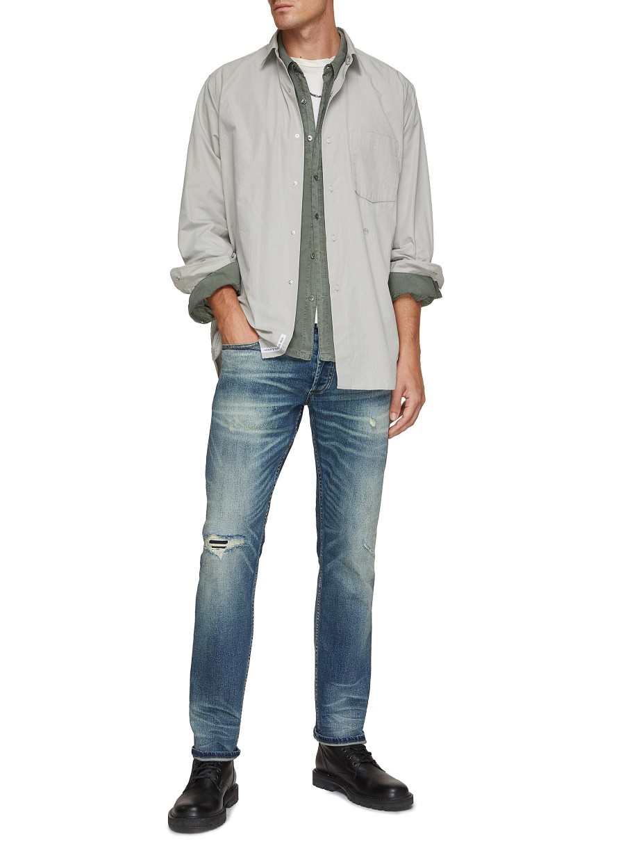 Men DENHAM Pants | Ridge Straight Ripped Denim Jeans