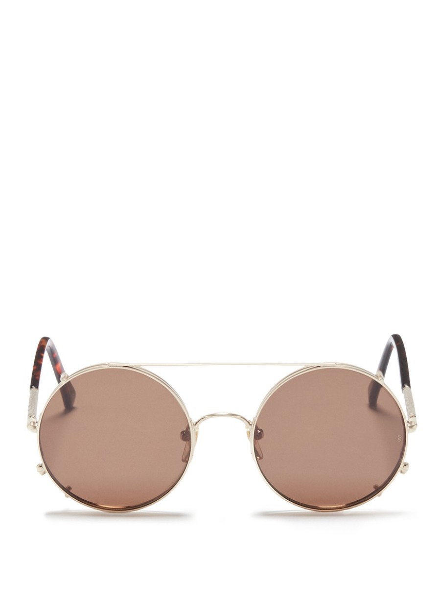 Men SUNDAY SOMEWHERE Eyewear | Valentine' Clip-On Wire Rim Round Sunglasses