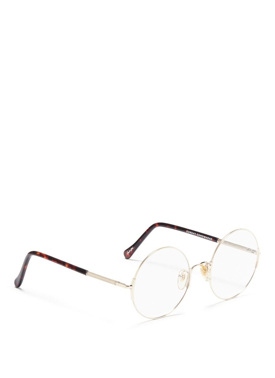 Men SUNDAY SOMEWHERE Eyewear | Valentine' Clip-On Wire Rim Round Sunglasses