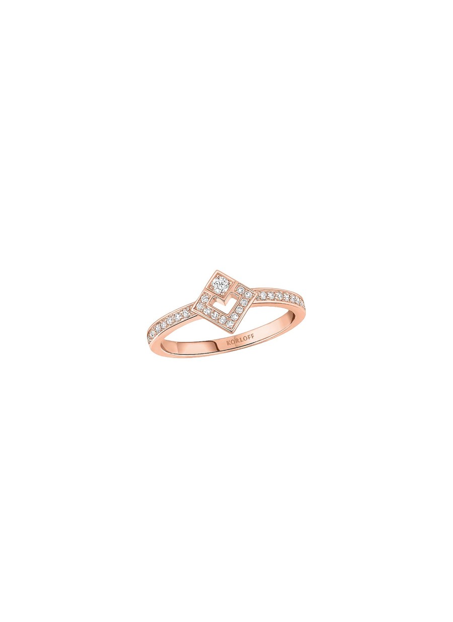 Women KORLOFF Fine Jewellery | Eclat 18K Rose Gold Diamond Ring