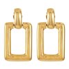 Women LANE CRAWFORD VINTAGE ACCESSORIES Vintage Accessories | Gold Tone Square Hoop Earrings