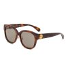 Women GUCCI Eyewear | Logo Tortoiseshell Effect Acetate Round Sunglasses