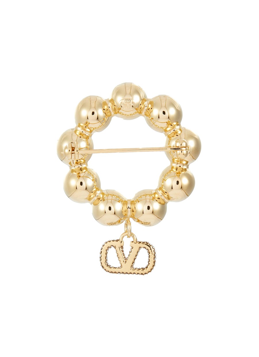 Women VALENTINO Fashion Jewellery | Vlogo Signature Metal Brooch