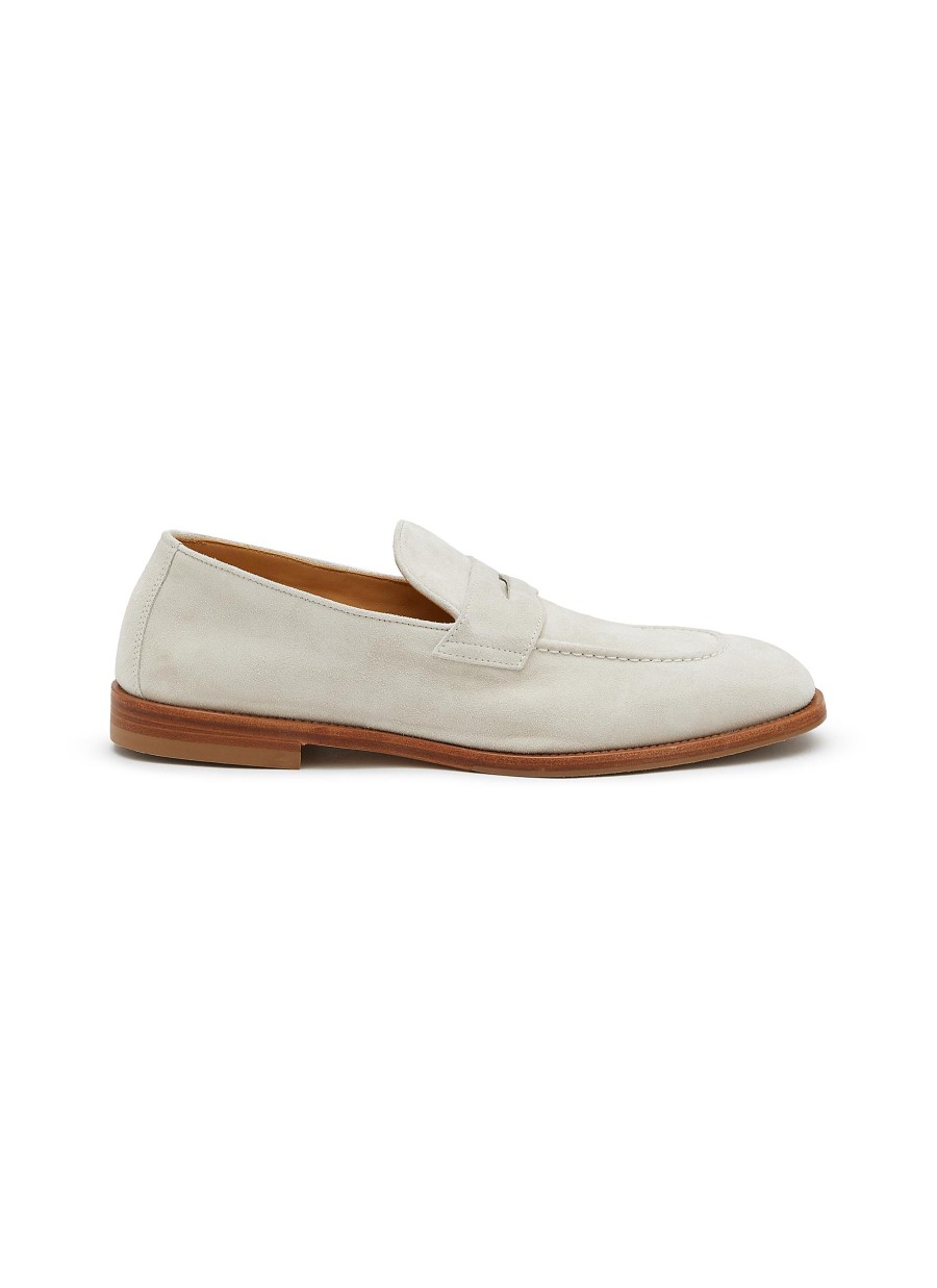 Men BRUNELLO CUCINELLI Flats | Suede Penny Loafers