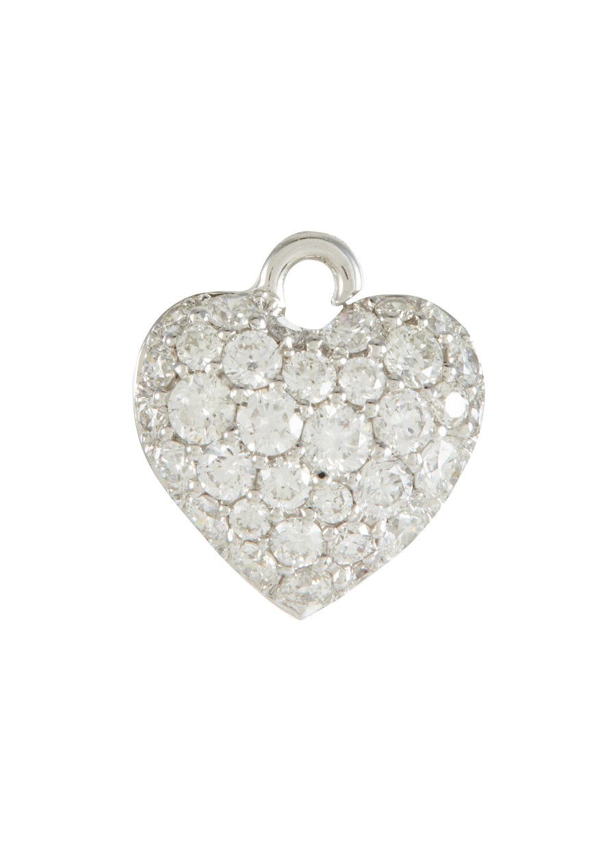 Women LC COLLECTION JEWELLERY Fine Jewellery | 18K White Gold Heart Charm Pendant