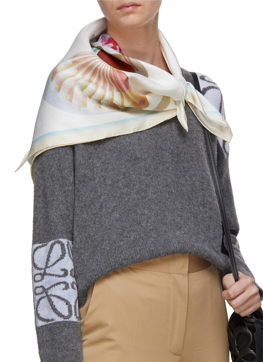 Women LOEWE Scarves & Wraps | Silk Marujo Mallo Print Scarf