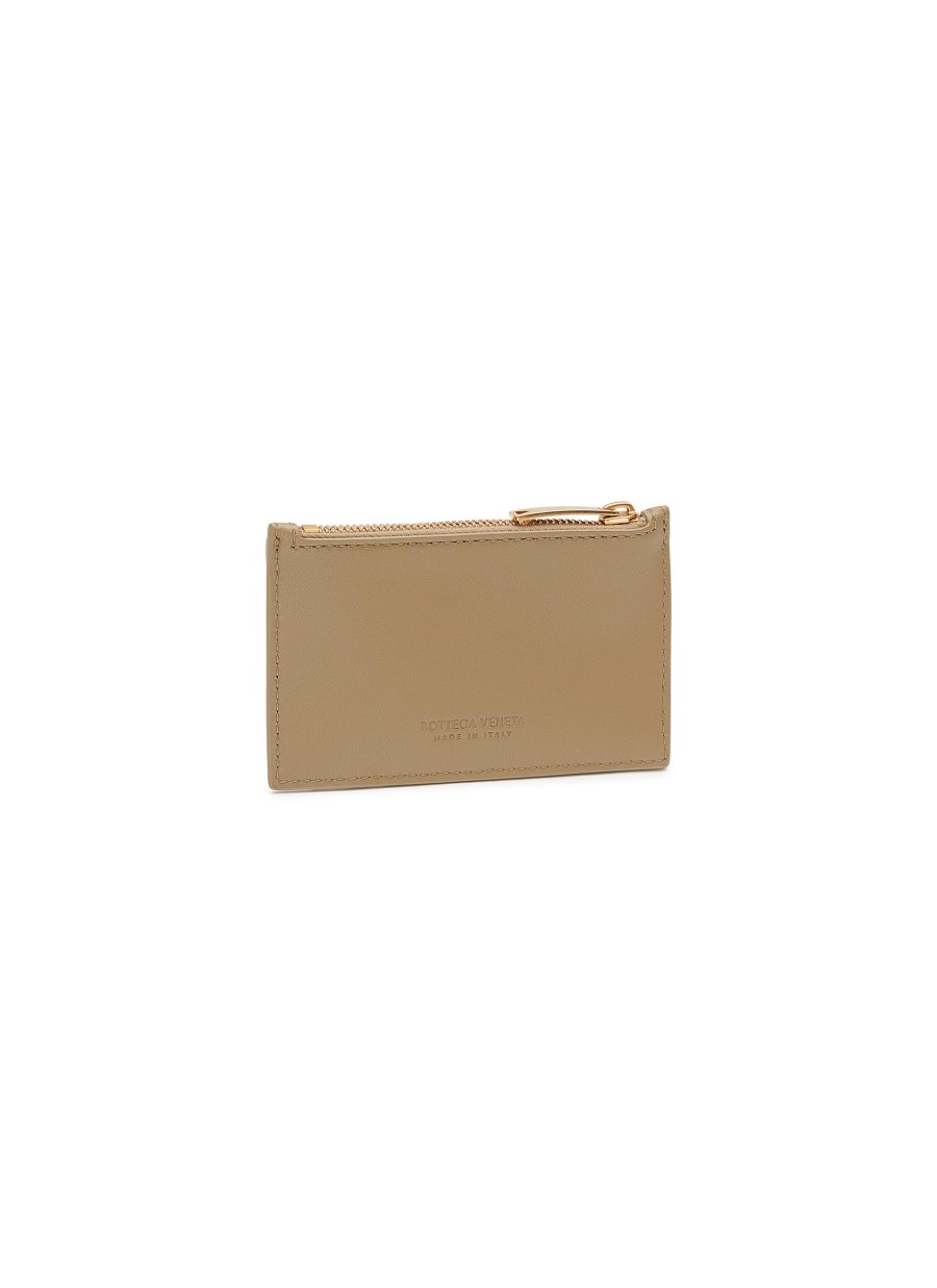 Women BOTTEGA VENETA Small Leather Goods | Intrecciato Leather Zip Pocket Cardholder