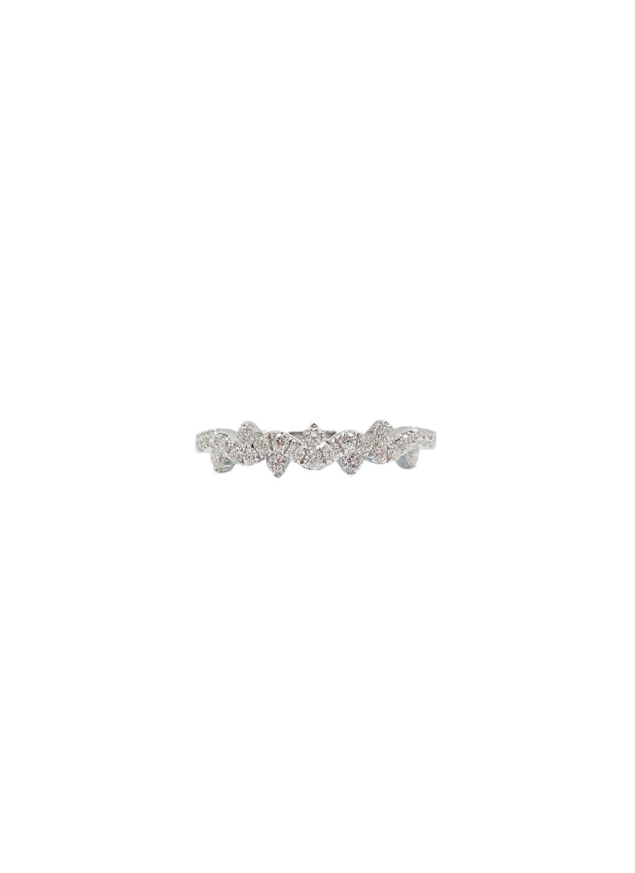 Women LC COLLECTION JEWELLERY Fine Jewellery | 18K White Gold Diamond Ring — Size Us 6.5