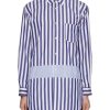 Men COMME DES GARÇONS SHIRT Shirts | Striped Band Patchwork Shirt