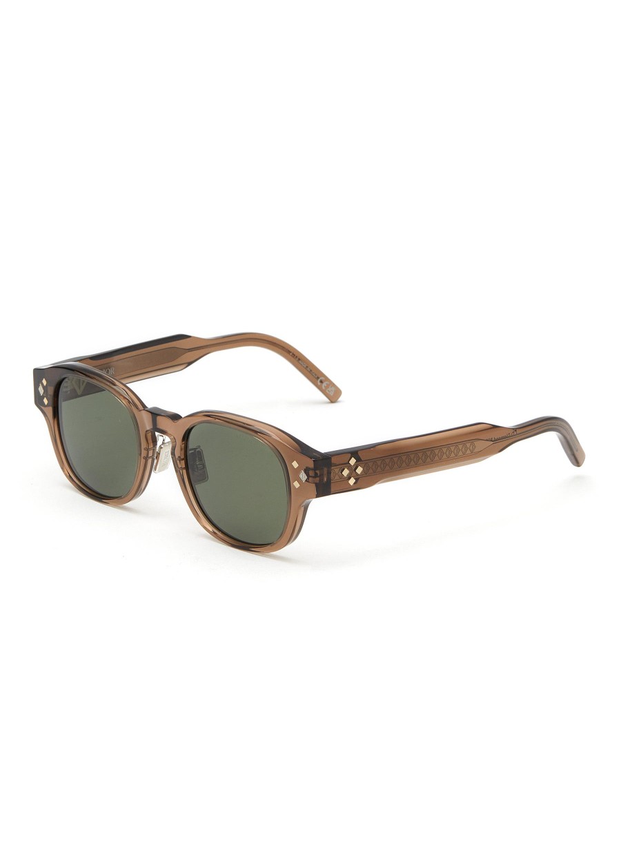 Men DIOR Eyewear | Cd Diamond R2F Round Acetate Sunglasses