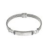 Women JOHN HARDY Fine Jewellery | Classic Chain Sterling Silver Black Sapphire Spinel Id Bracelet — Size Um