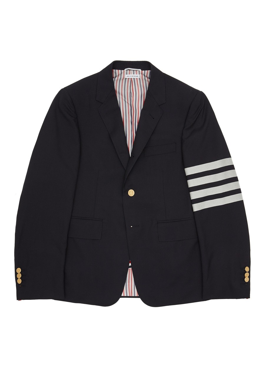 Men THOM BROWNE Suits | Four Bar Stripe Wool Single Breasted Blazer