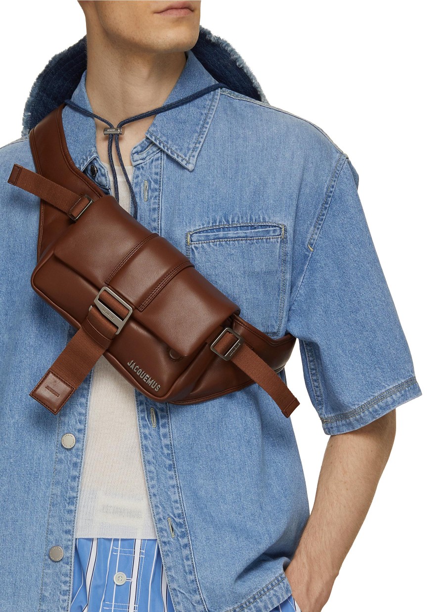 Men JACQUEMUS Tote Bags | La Banane Bambimou Leather Bum Bag