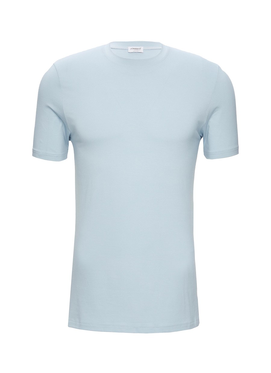 Men ZIMMERLI T-Shirts | Crewneck Short Sleeve Micromodal Blend Undershirt