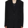 Men BALENCIAGA Suits | Single Breasted Notch Lapel Oversized Blazer