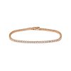 Women LC COLLECTION JEWELLERY Fine Jewellery | 18K Rose Gold Diamond Tennis Bracelet