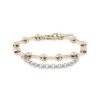 Women JUSTINE CLENQUET Fashion Jewellery | Debbi Gold & Palladium Plated Bracelet