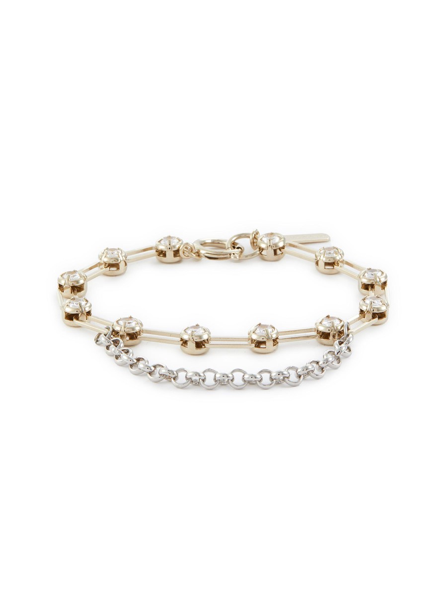 Women JUSTINE CLENQUET Fashion Jewellery | Debbi Gold & Palladium Plated Bracelet