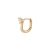 Women MÉTIER BY TOMFOOLERY Fashion Jewellery | Diamond Date 9K Gold Diamond Single Huggie Earring — Right