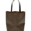 Men LOEWE Tote Bags | Large Puzzle Fold Leather Tote Bag