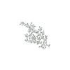 Women LC COLLECTION JEWELLERY Fine Jewellery | Neo-Romantic Mistletoe Leaf 18K White Gold Diamond Tsavorite Brooch