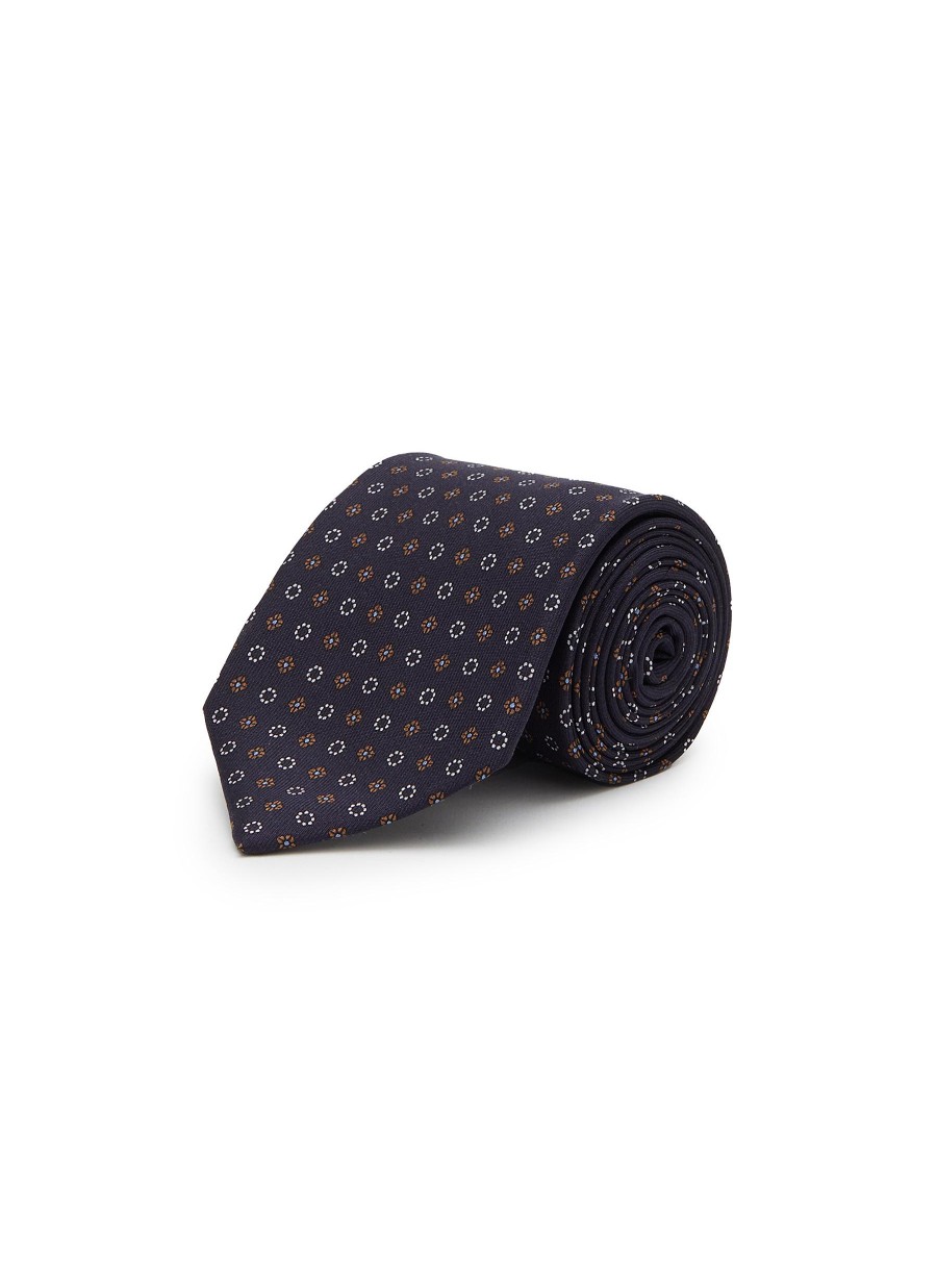 Men STEFANOBIGI MILANO Ties | Hand Printed Floral Silk Tie