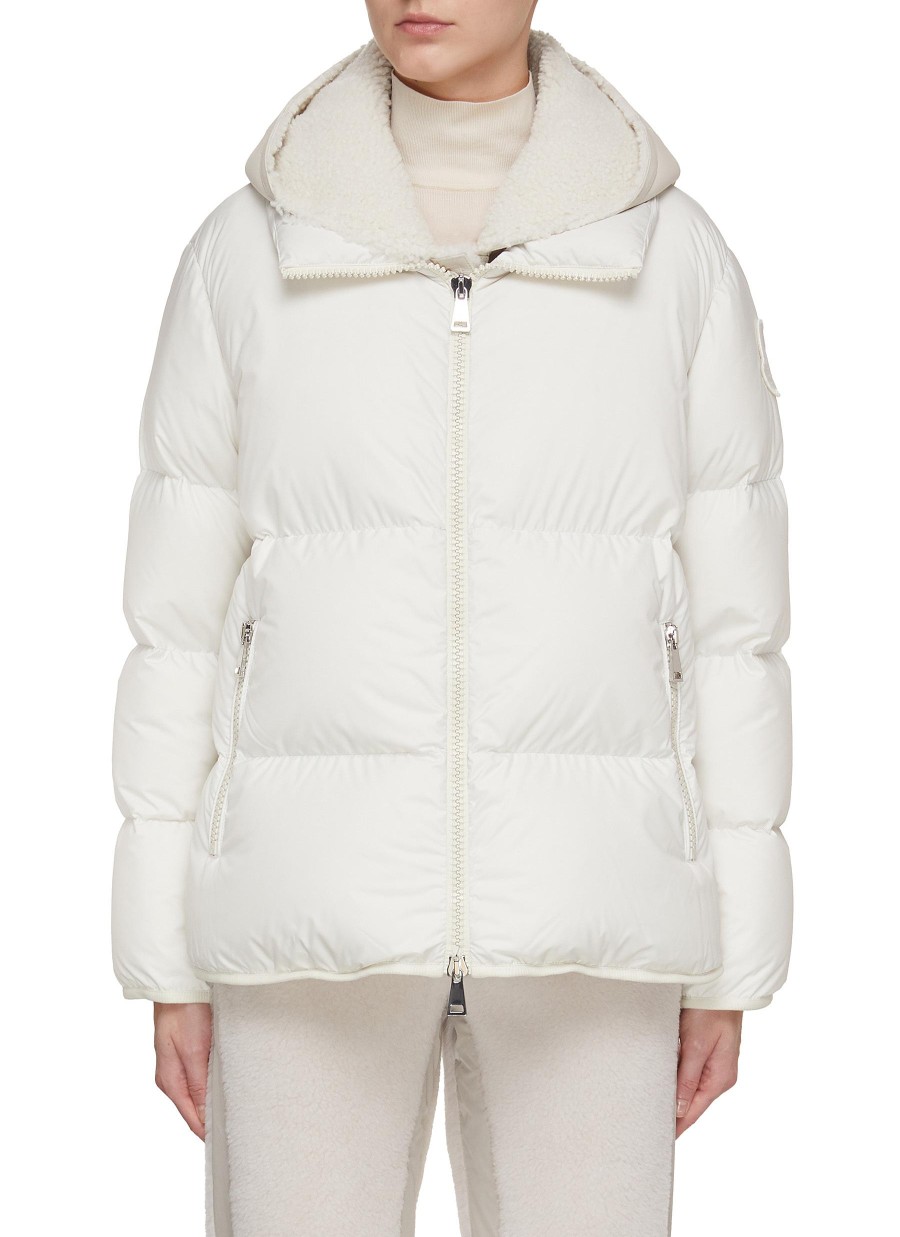 Women MONCLER Jackets | Labbe Jacket With Removable Shearling Hood