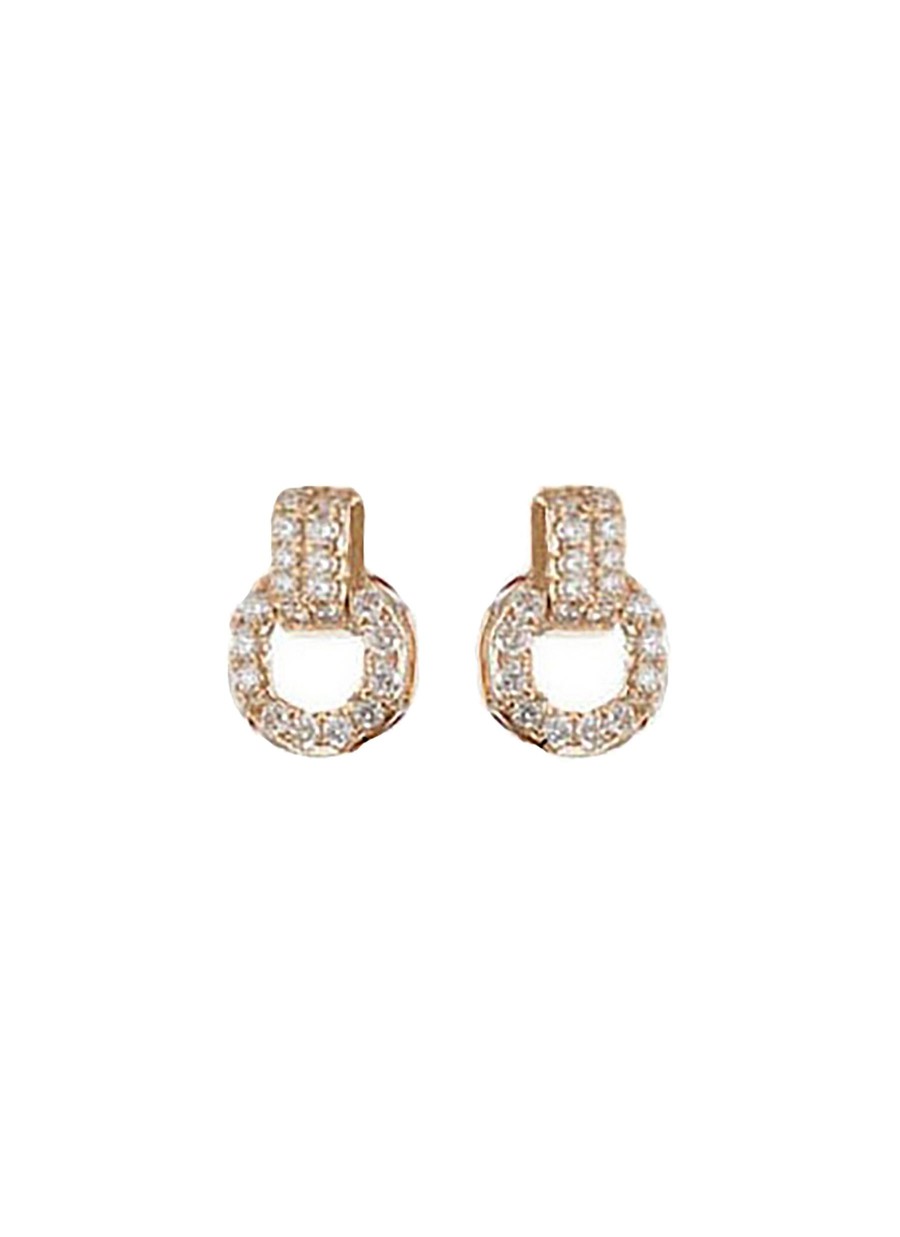 Women LC COLLECTION JEWELLERY Fine Jewellery | 18K Rose Gold Diamond Earrings