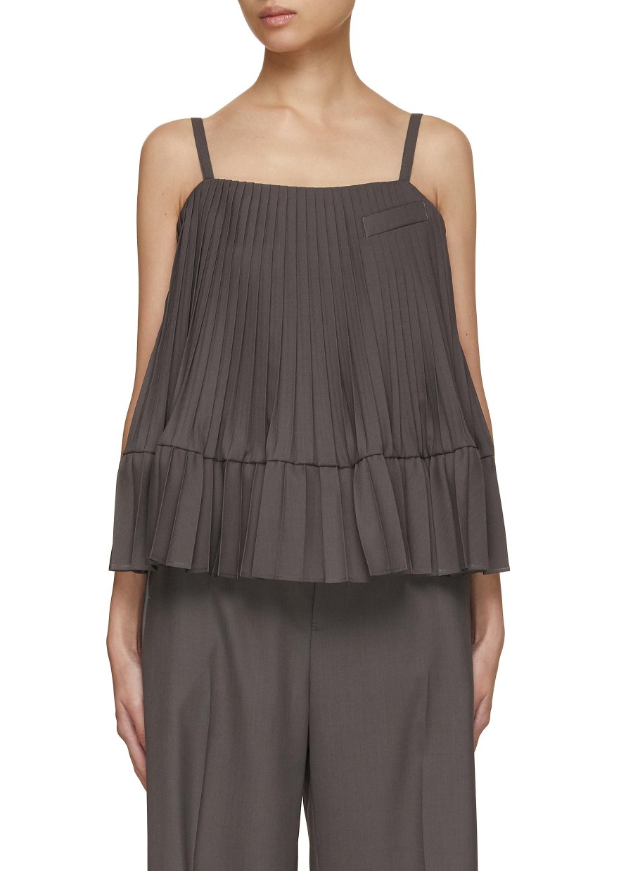 Women SACAI Tops | Pleated Cami