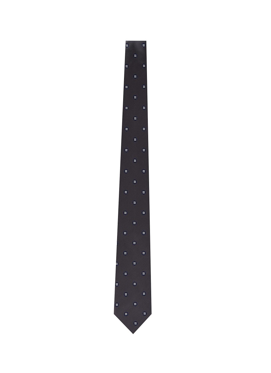 Men STEFANOBIGI MILANO Ties | Geometric Flower Silk Satin Tie