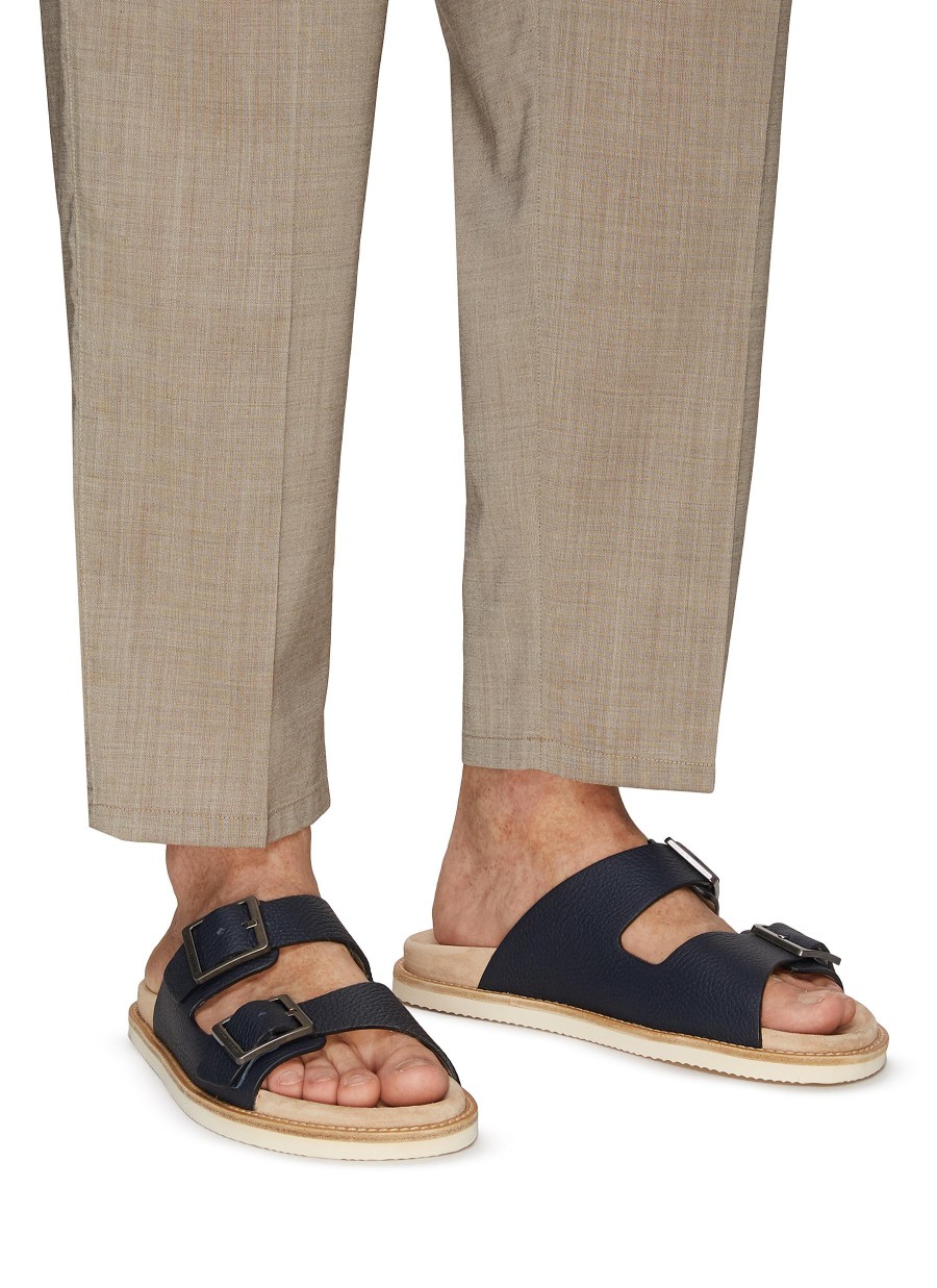 Men BRUNELLO CUCINELLI Sandals | Double Strap Leather Sandal