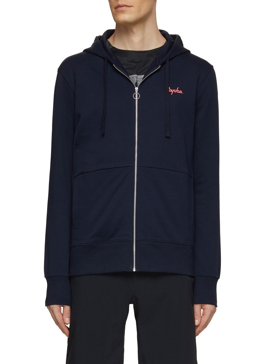 Men RAPHA Pullovers & Hoodies | Zip Up Logo Hoodie