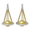 Women MING SONG HAUTE JOAILLERIE Fine Jewellery | Galaxy Selva 18K Yellow Gold 14K White Gold Diamond Pearl Earrings