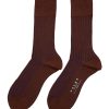 Men FALKE Socks | Striped Shadow Cotton Blend Short Socks