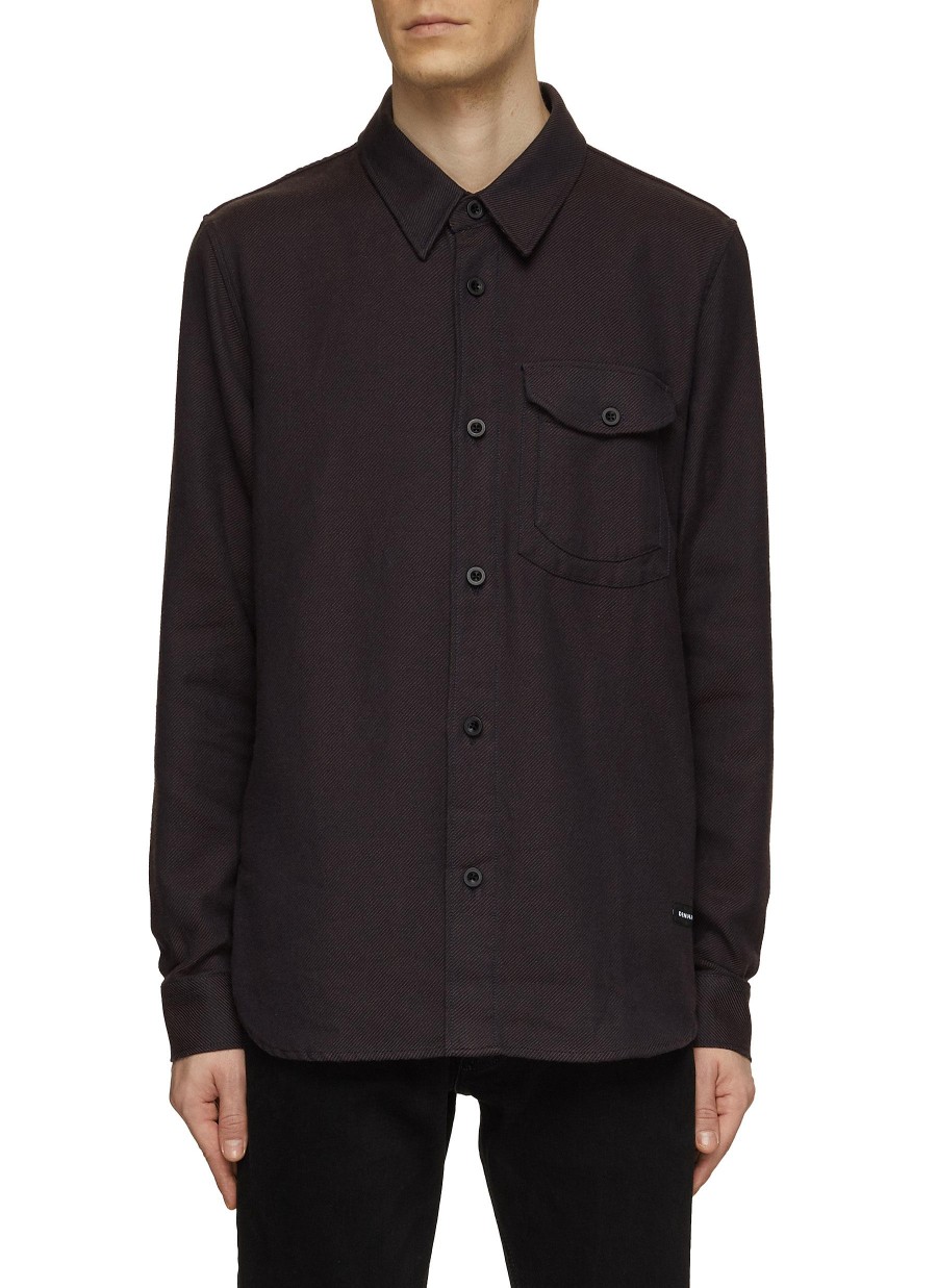 Men DENHAM Shirts | Chest Pocket Flannel Overshirt