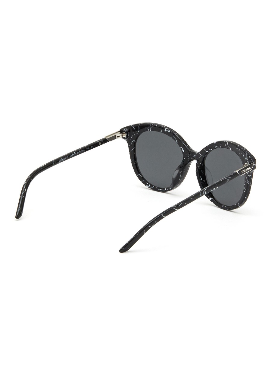 Women PRADA Eyewear | Metal Angular Frame Sunglasses