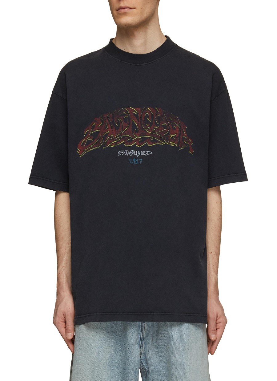 Men BALENCIAGA T-Shirts | Offshore Logo T-Shirt