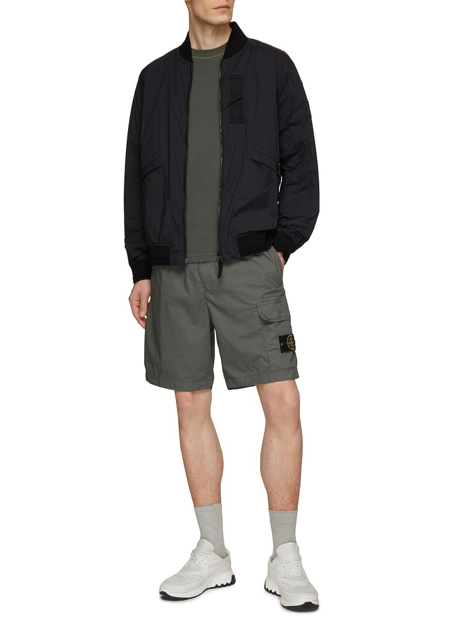 Men STONE ISLAND Pants | Elasticated Waistband Logo Badge Cargo Shorts