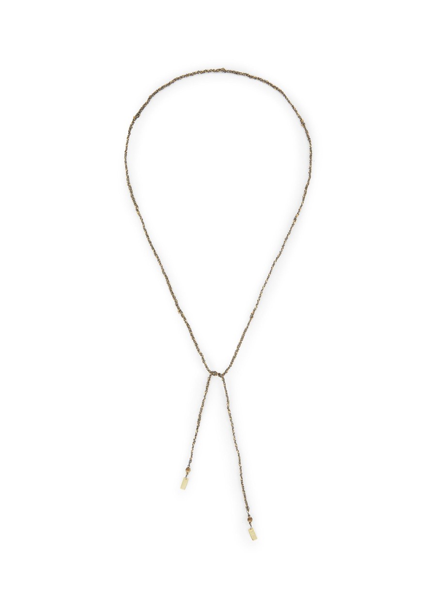 Women MARIE LAURE CHAMOREL Fashion Jewellery | N° 182 Sterling Silver Silk Yarn Necklace